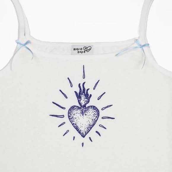 RadioDolls USA "sacred heart" pointelle cami tank top
Size S/M - Picture 3 of 3